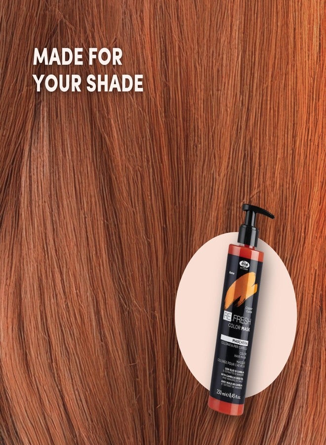 ليساب قناع الشعر الملون من ليساب، نحاسي، 8.45 أونصة، قناع ترطيب عميق للشعر، يُرمم الشعر الجاف أو التالف أو المصبوغ، مع زيت الكاميليا المرطب، لإضفاء اللمعان والترطيب. - Image 2